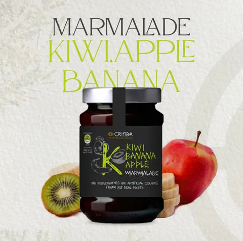 Marmelade aus frischer Kiwi, Banane und Apfel